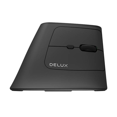 Belaidė ergonominė pelė Delux MV6 DB BT+2.4G (juoda)-Belaidė