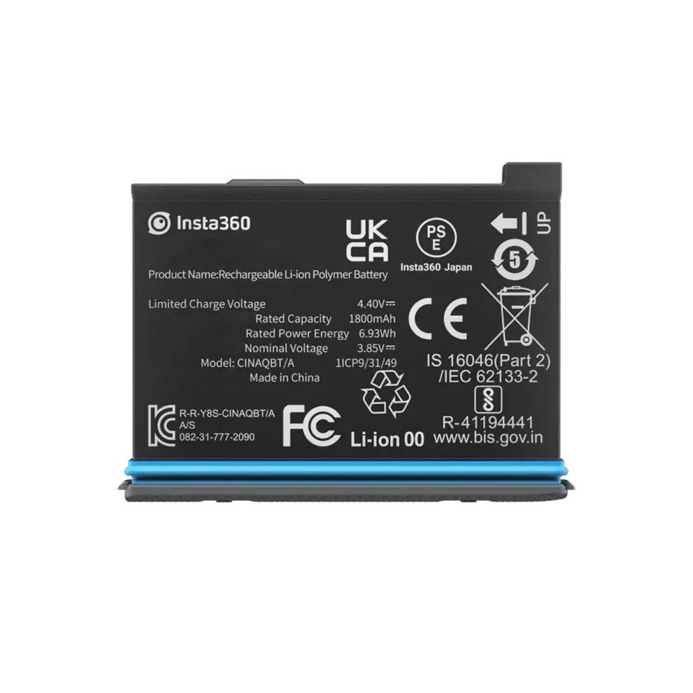 Insta360 X3 baterija 1800 mAh-Veiksmo kamerų priedai