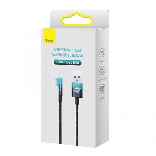 "Baseus" alkūnė USB-USB-C 100W 2 m kampinis kabelis