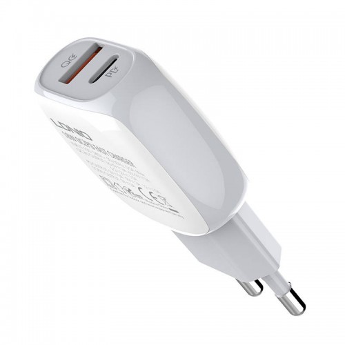 Sieninis įkroviklis LDNIO A2313C, USB + USB-C, PD + QC 3.0, 20