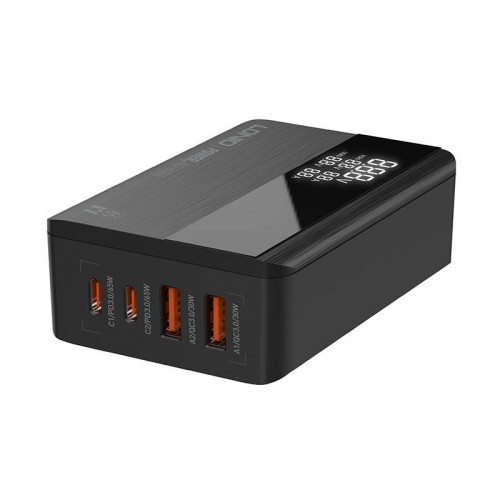 Sieninis įkroviklis LDNIO A4808Q, 2x USB + 2x USB-C, 65 W