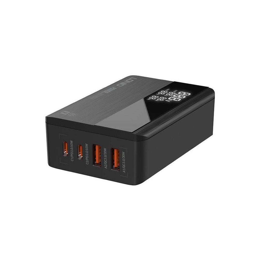 Sieninis įkroviklis LDNIO A4808Q, 2x USB + 2x USB-C, 65 W