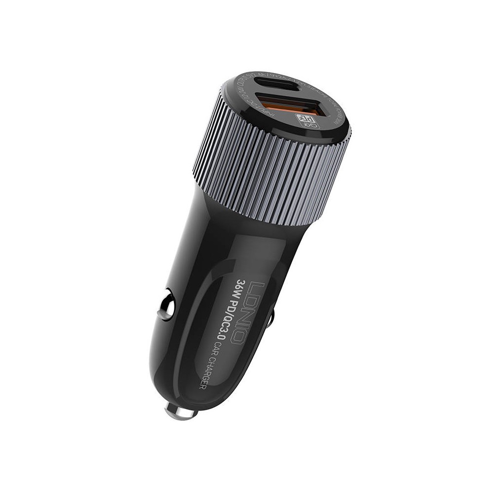 Automobilinis įkroviklis LDNIO C510Q, USB + USB-C, PD + QC 3.0