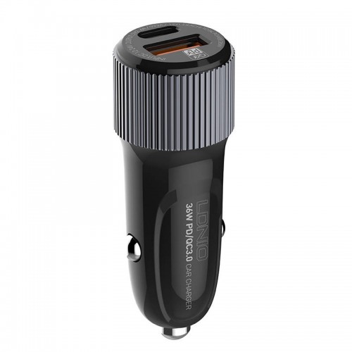 Automobilinis įkroviklis LDNIO C510Q, USB + USB-C, PD + QC 3.0