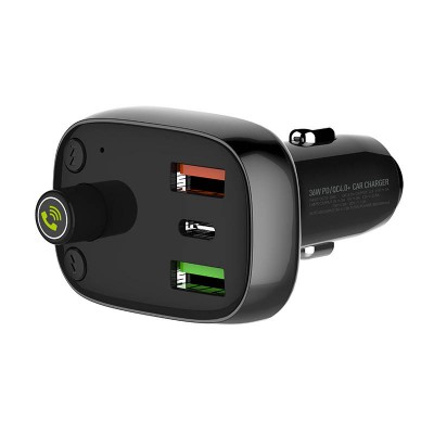 FM siųstuvas LDNIO C704Q su "Bluetooth", 2x USB + USB-C