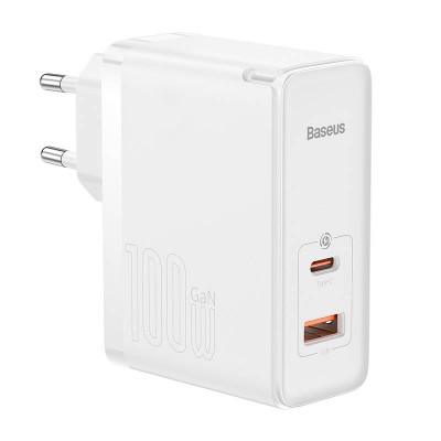 "Baseus GaN5 Pro" sieninis USB įkroviklis-C + USB, 100 W + 1 m