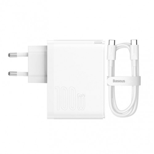 "Baseus GaN5 Pro" sieninis USB įkroviklis-C + USB, 100 W + 1 m