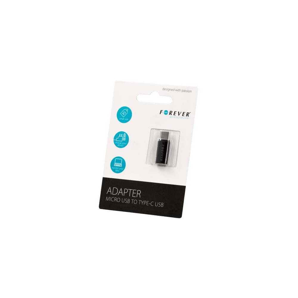 Perėjimas "Micro USB - USB-C FOREVER-Kita Perėjimas "Micro USB - USB-C FOREVER-Kita
