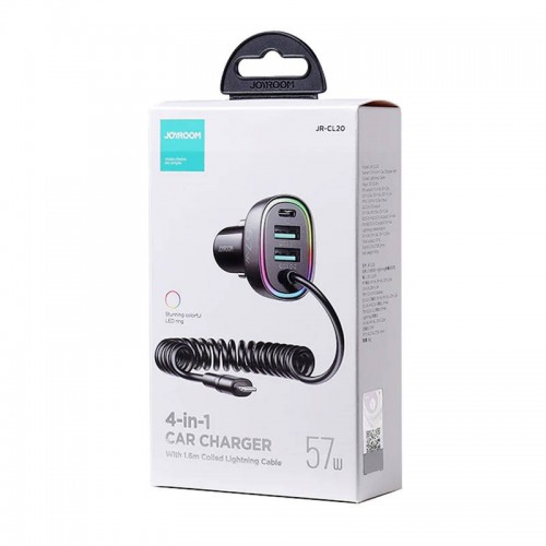 Automobilinis įkroviklis Joyroom JR-CL20, 2x USB + 2x