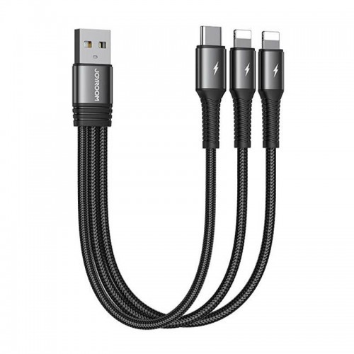 USB kabelis Joyroom S-01530G10 3in1 USB-C / 2x Lightning 3,5A