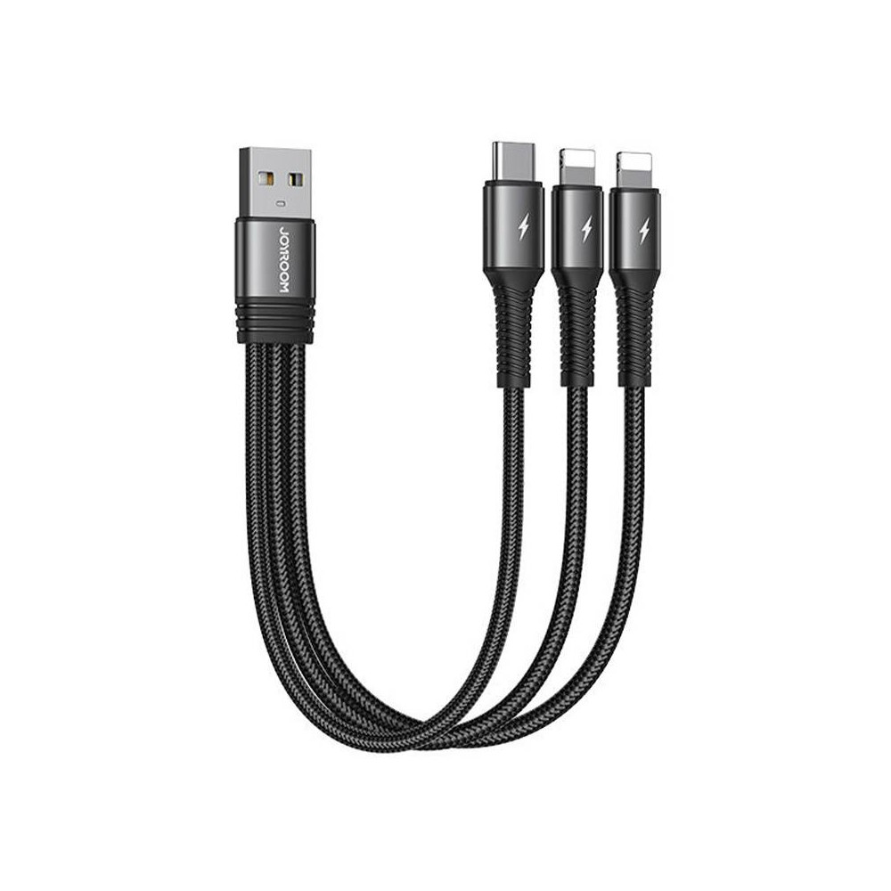 USB kabelis Joyroom S-01530G10 3in1 USB-C / 2x Lightning 3,5A