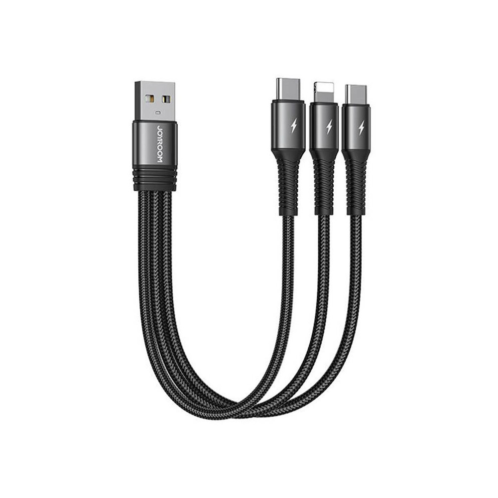 USB kabelis Joyroom S-01530G11 3in1 2x USB-C / "Lightning" 3,5A