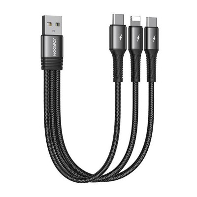 USB kabelis Joyroom S-01530G11 3in1 2x USB-C / "Lightning" 3,5A