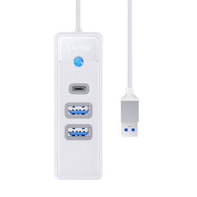 Orico USB šakotuvo adapteris į 2x USB 3.0 + USB-C, 5 Gbps, 0,15