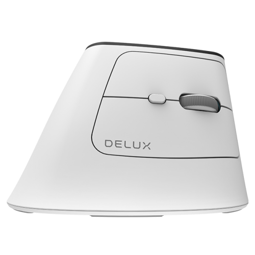 Belaidė ergonominė pelė Delux MV6 DB BT+2.4G (balta)-Belaidė