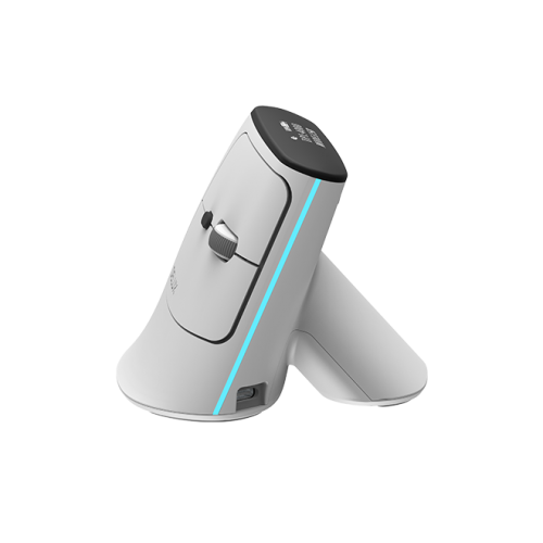 Belaidė ergonominė pelė Delux MV6 DB BT+2.4G (balta)-Belaidė