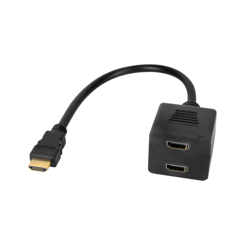 Adapter wtyk HDMI - 2x gniazdo HDMI 20 cm-Pagrindinis