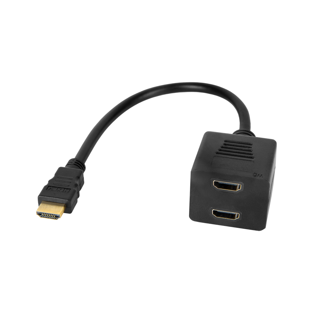 Adapter wtyk HDMI - 2x gniazdo HDMI 20 cm-Pagrindinis