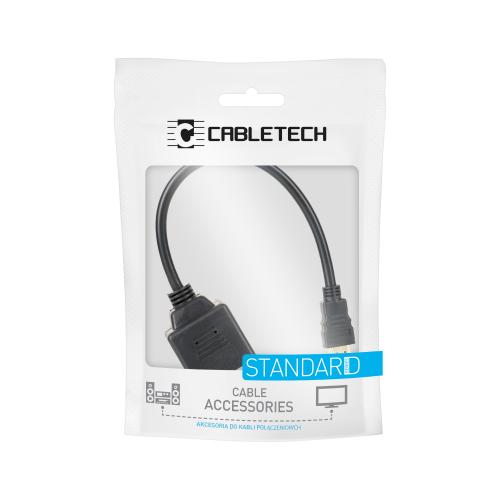 Adapter wtyk HDMI - 2x gniazdo HDMI 20 cm-Pagrindinis