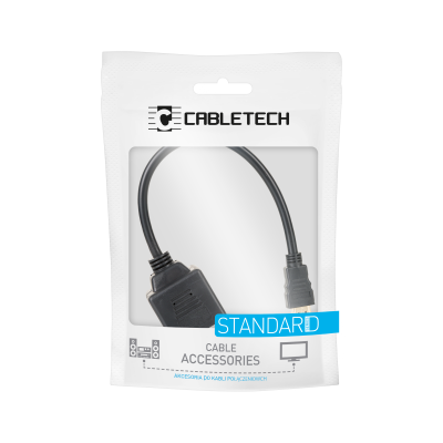 Adapter wtyk HDMI - 2x gniazdo HDMI 20 cm-Pagrindinis