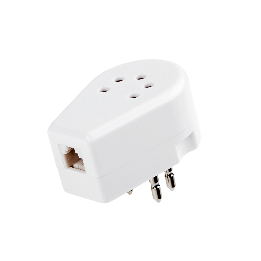 Adapter wtyku telefonicznego Belgijskiego - biały-Pagrindinis Adapter wtyku telefonicznego Belgijskiego - biały-Pagrindinis