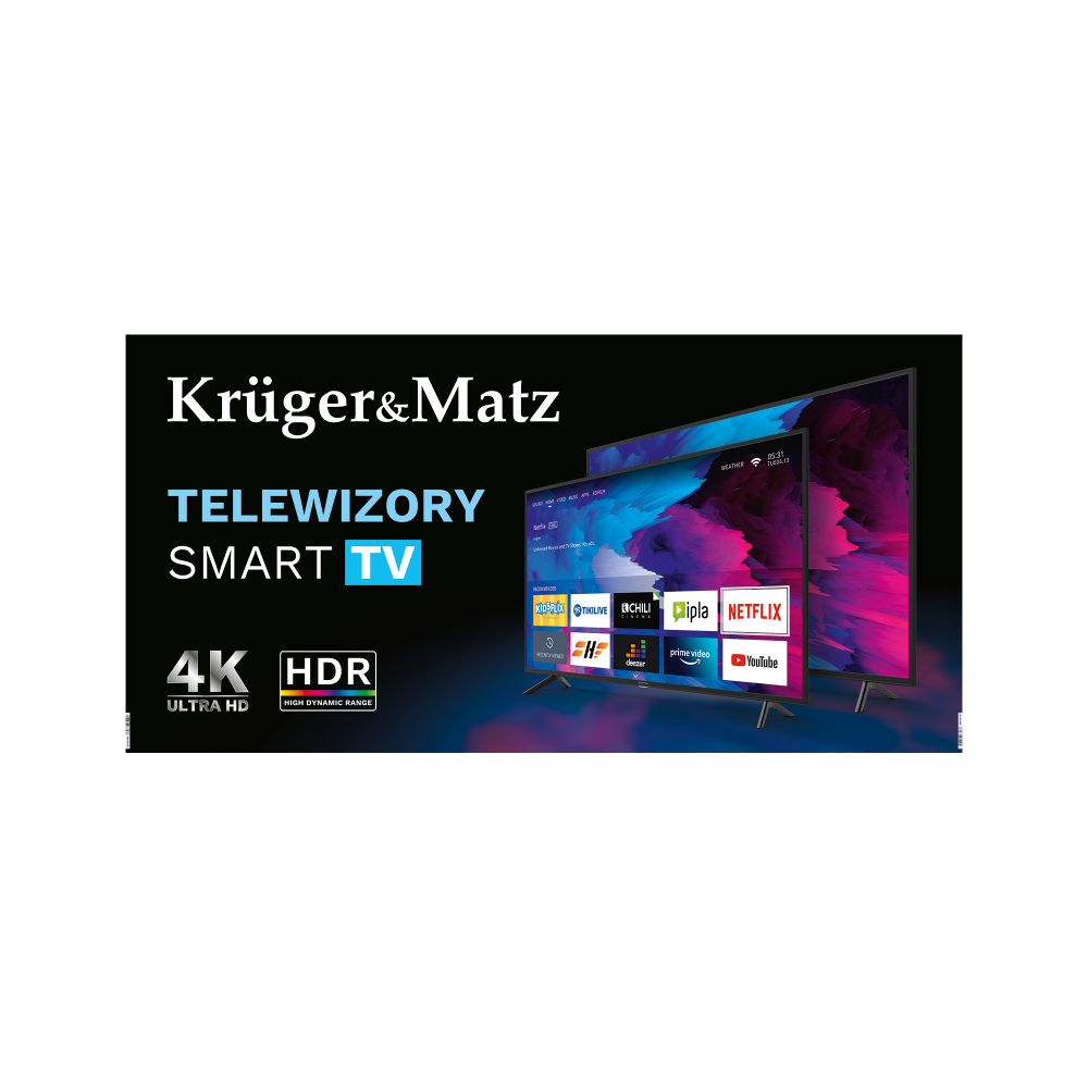Baner Kruger&Matz - Telewizory Smart TV (200 x 100 Baner Kruger&Matz - Telewizory Smart TV (200 x 100