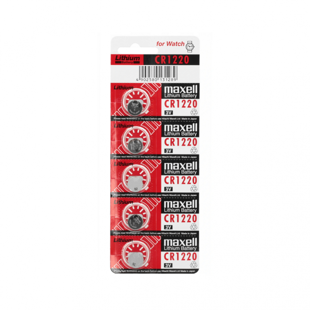 Bateria Maxell CR1220 5szt/Blist.-Pagrindinis Bateria Maxell CR1220 5szt/Blist.-Pagrindinis