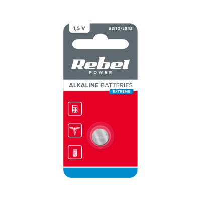 Bateria REBEL EXTREME AG12 1szt/blist.-Pagrindinis