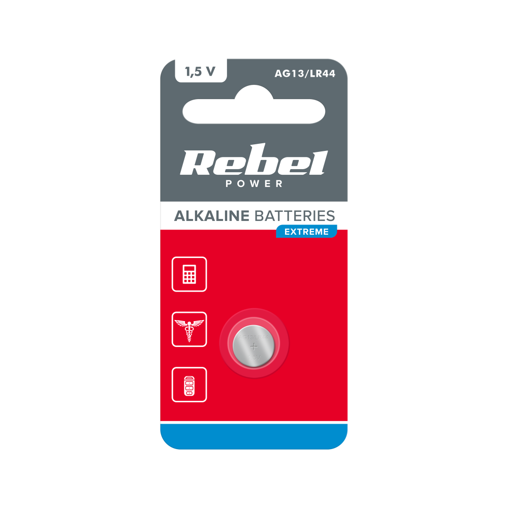 Bateria REBEL EXTREME AG13 1szt/blist.-Pagrindinis Bateria REBEL EXTREME AG13 1szt/blist.-Pagrindinis