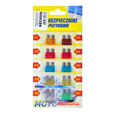 Bezpieczniki samochodowe MIDI zestaw 10szt.-blister-Automobilių