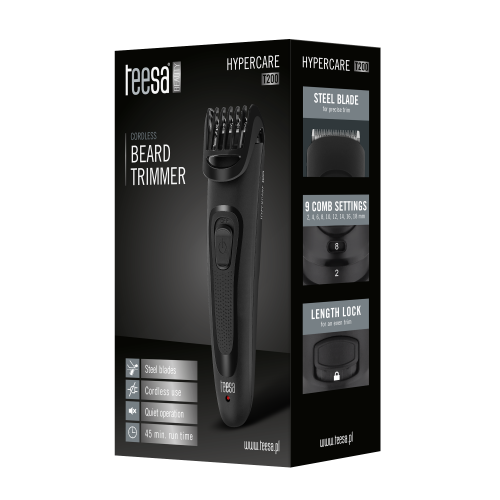 Bezprzewodowy trymer do brody HYPERCARE T200-Pagrindinis