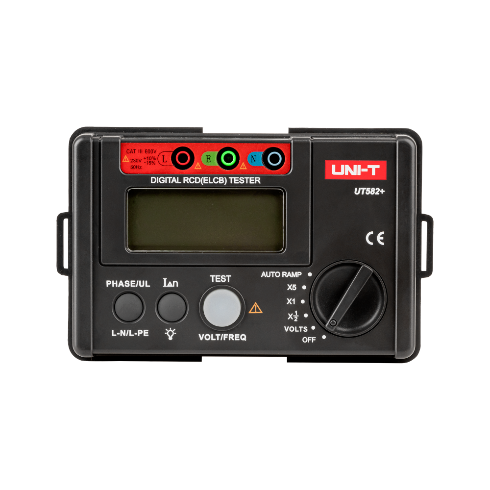 Cyfrowy tester wyłączników RCD Uni-T UT582+-Pagrindinis