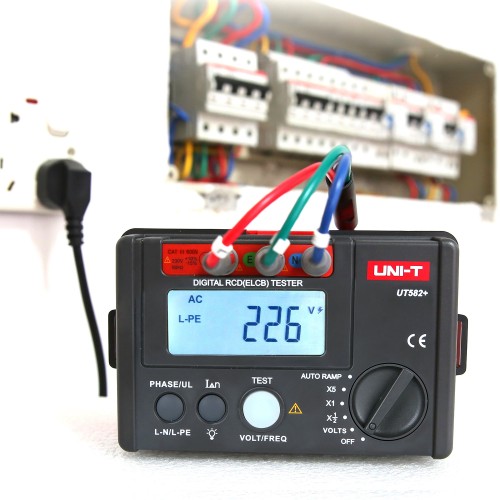 Cyfrowy tester wyłączników RCD Uni-T UT582+-Pagrindinis