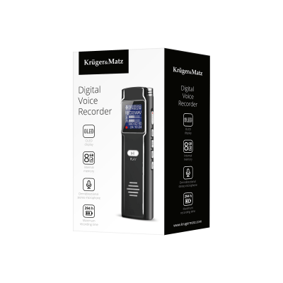 Dyktafon cyfrowy Kruger&Matz 8GB-Pagrindinis