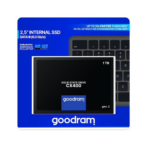 Dysk SSD Goodram 1024 GB CX400-Kietieji diskai ir dėklai