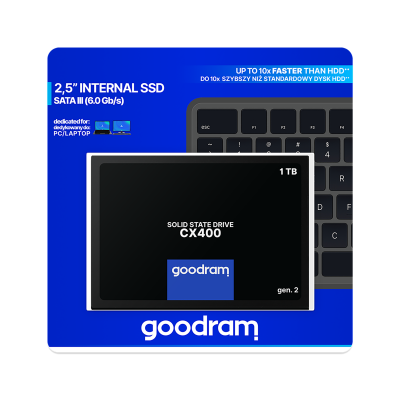 Dysk SSD Goodram 1024 GB CX400-Kietieji diskai ir dėklai