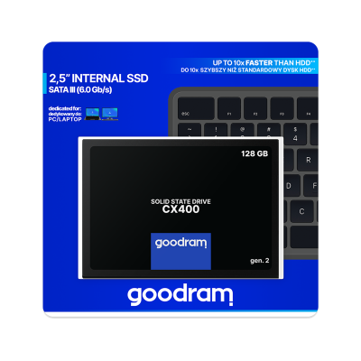 Dysk SSD Goodram 128 GB CX400-Kietieji diskai ir dėklai