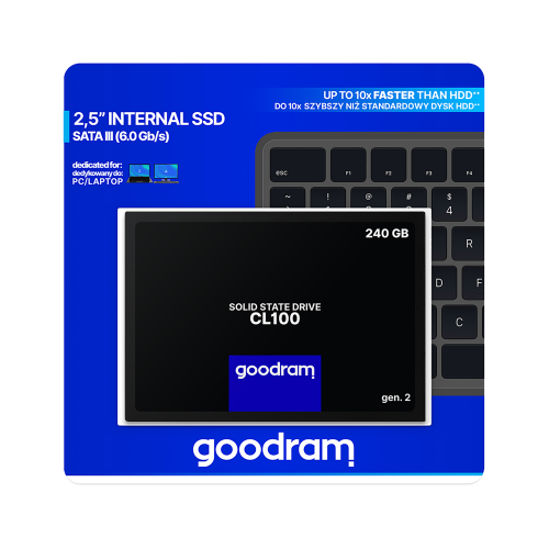 Dysk SSD Goodram 240 GB CL100-Kietieji diskai ir dėklai Dysk SSD Goodram 240 GB CL100-Kietieji diskai ir dėklai