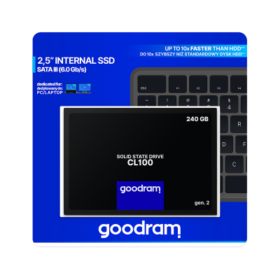 Dysk SSD Goodram 240 GB CL100-Kietieji diskai ir dėklai