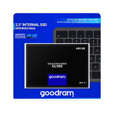 Dysk SSD Goodram 480 GB CL100-Kietieji diskai ir dėklai