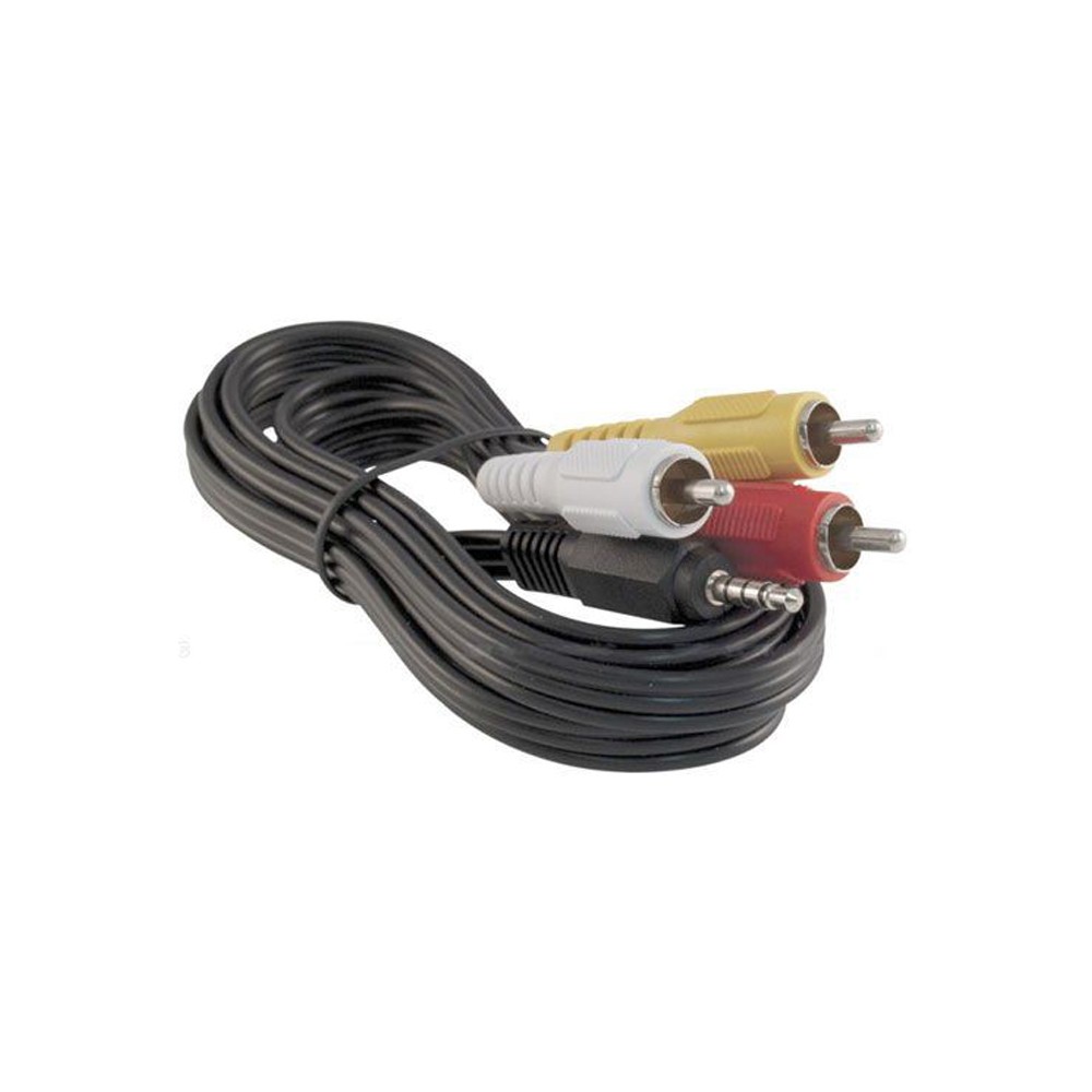 Kabelis HADEX JACK 3.5 stereo 4pin/3xRCA 3m-Kabeliai JACK /