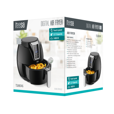 Keptuvė be riebalų TEESA DIGITAL AIR FRYER 3.2L-Pagrindinis