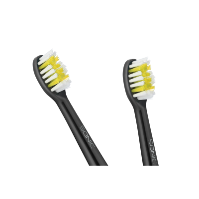Dantų šepetėlio galvutės TEESA SONIC BLACK minkštas