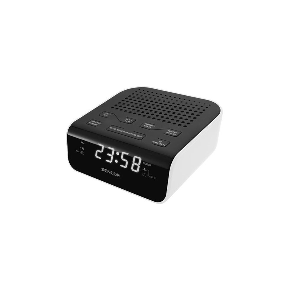 Radijo žadintuvas SENCOR SRC 136 WH-Skaitmeniniai ir