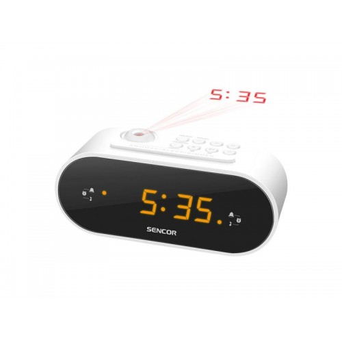 Radijo žadintuvas SENCOR SRC 3100 W projekcija-Skaitmeniniai ir