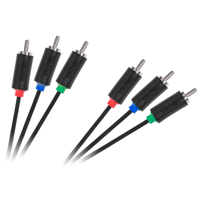 3RCA kabelis-3RCA Component 1,8 m Cabletech standartas-Kabeliai