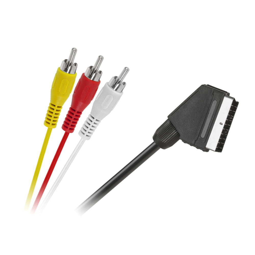 EURO kabelis - 3 x RCA 1,5 m-Kabeliai RCA EURO kabelis - 3 x RCA 1,5 m-Kabeliai RCA