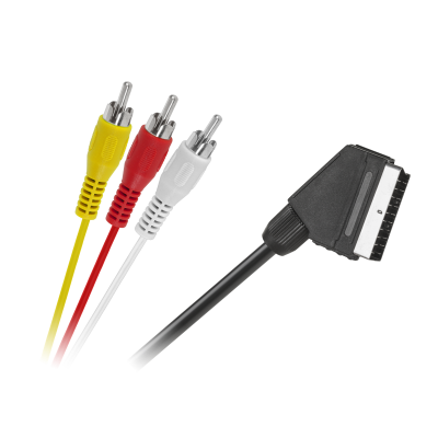 EURO kabelis - 3 x RCA 1,5 m-Kabeliai RCA