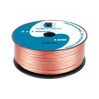 Garsiakalbio kabelis CCA 1,0 mm 10 m-Garsiakalbių kabeliai ir