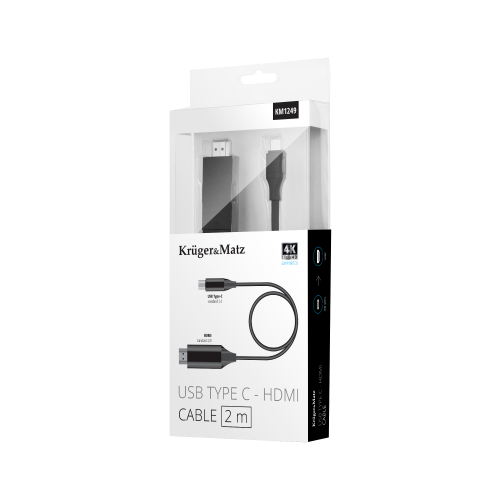Kabelis HDMI - C tipo USB 2 m Kruger&Matz-Pagrindinis